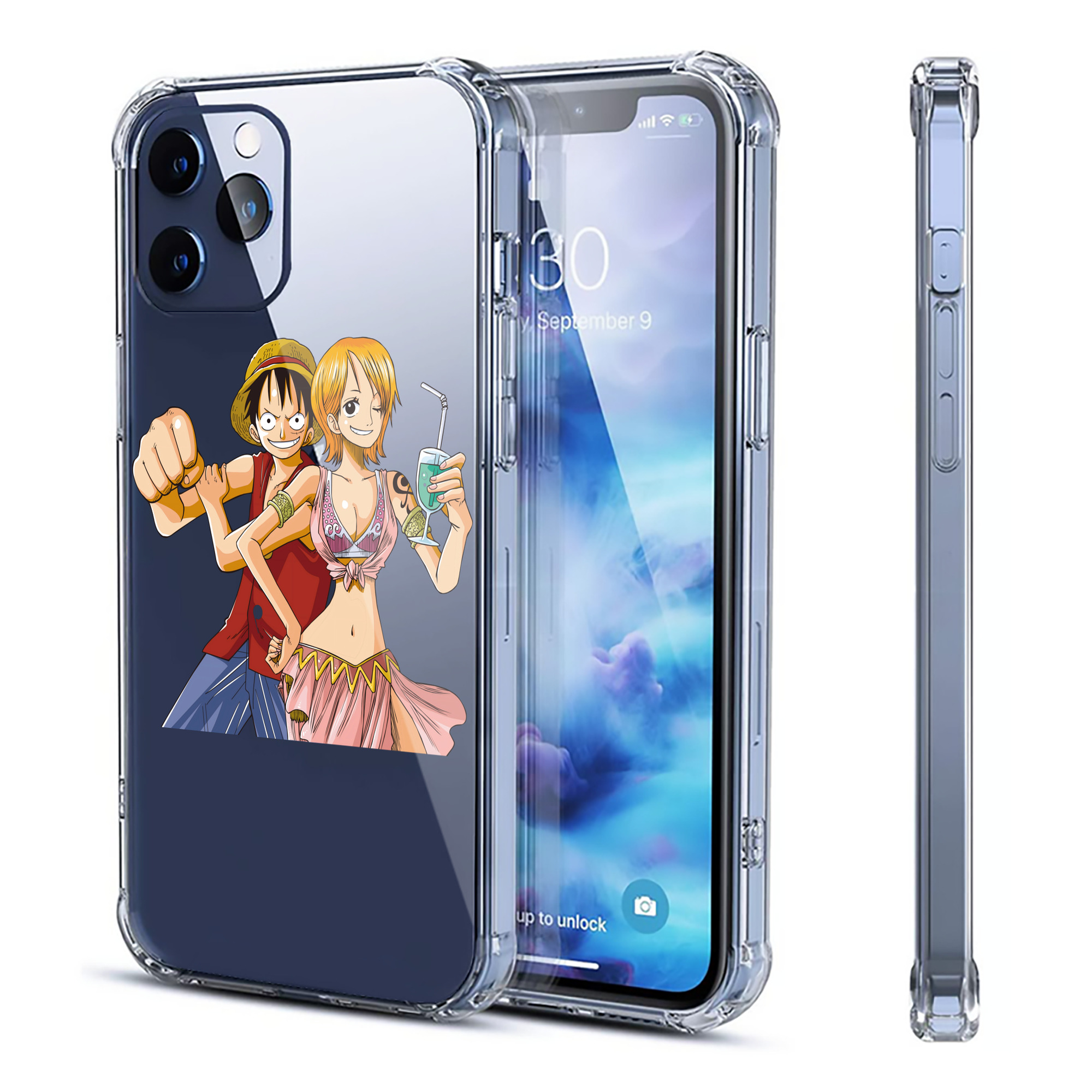 （画像用） ワンピース モンキー・D・ルフィ ONE PIECE Monkey D. Luffy 【iPhone 12シリーズ対応】透明スマホケース（クリアソフトケース）